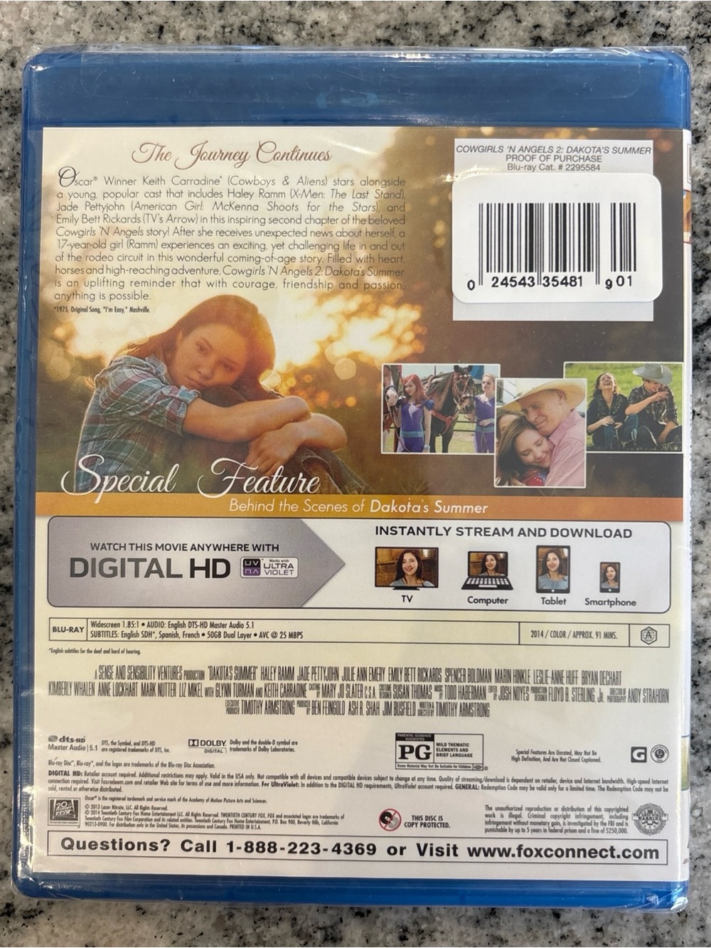 Cowgirls 'n Angels 2: Dakota's Summer Blu-ray [2014] NEW SEALED - Picture 2 of 2